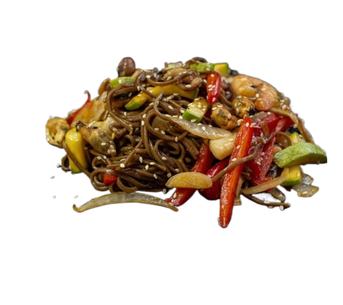 Соба с морепродуктами